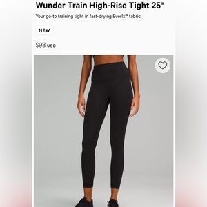 Wundertrain Lululmeon Leggings Read Description